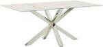 Kave Home Fehér porcelán étkezőasztal Kave Home Argo 180 x 100 cm rozsdamentes acél talppal (LF-C359K05)