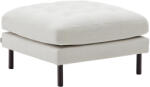 Kave Home Világosszürke kárpitozott lábzsámoly Kave Home Debra 80 x 80 cm sötét alappal (LF-S578TB12)