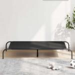 vidaXL fekete oxford szövet és acél emelt kutyafekhely 130x80x20 cm (42000840)