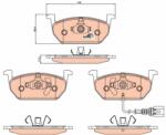 TRW Fékbetét készlet TRW GDB2080 for SEAT, VW, SKODA, AUDI (GDB2080)