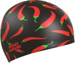 Mad Wave chilli swim cap negru/roşu