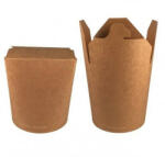  Papír doboz kerek kraft / kraft 750 ml (Take away) [ 50 db/cs ] [10 cs/# ]