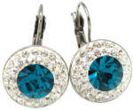APHRODITÉ kapcsos fülbevaló (fehér-blue zircon zöld 14 mm-es) (2023053104)