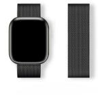 gigapack Pótszíj (egyedi méret, kicsi, fém, milánói szíj, mágneses) FEKETE Apple Watch Series 5 40mm, Watch Series 4 40mm, Watch Series 3 38mm (GP-166671)