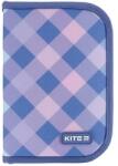 Kite Ученически несесер правоъгълен Kite 622 Purple Chequer