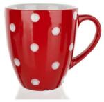 BANQUET Cană ceramică Banquet, tip balon, 400 ml, roşu cubu line