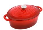 Carl Schmidt Sohn Oala fonta 4 L, cu capac emailata, tip roaster, de calitate Xanten Carl Schmidt Sohn rosie 37x22x11.5 cm 090975