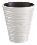 Prosperplast Ghiveci decorativ de flori, rotund, alb, 18/37 L, 38.8x43.6 cm, Sand (DBSA400-S449)