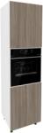 haaus Corp Turn Karo, 2 Usi, cu spatiu cuptor, Stejar Sonoma Inchis/Alb, 60 x 57 x 210 cm (917500)