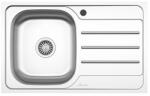 haaus Chiuveta Sanobi, 1 Cuva stanga, Inox lucios, pe blat, 80 x 50 cm (36912)