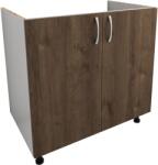 haaus Corp Masca Chiuveta Karo, 2 Usi, Stejar Bronz/Alb, 80 x 50 x 80 cm (911904)