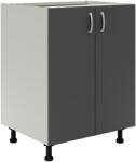 haaus Corp Baza Karo, 2 Usi, Antracit/Alb, 60 x 50 x 80 cm (912697)