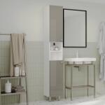 haaus Soldat Baie Zaria, 2 Usi, Gri Lucios/Alb, MDF, L 30 x l 27 x H 190 cm (922627)