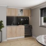haaus Set Bucatarie Kara, Stejar Sonoma/Alb, L 180 cm (911157)