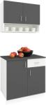 haaus Set Bucatarie Berna, Antracit/Alb, L 80 cm (920401)