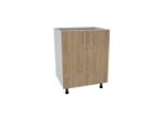 haaus Corp Baza Karo, 2 Usi, Lemn Natural/Alb, 60 x 50 x 80 cm (505028)