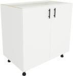 haaus Corp Baza Karo, 2 Usi, Alb, 80 x 50 x 80 cm (917043)