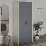 haaus Dulap Malmo, 2 Usi, Stejar Alb/Antracit, 81 x 52 x 200 cm (922870)