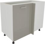 haaus Corp Baza Colt Karo, Gri Lucios/Alb, MDF, 98 x 50 x 80 cm (924188)