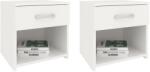 haaus Set 2 Noptiere Remi, 1 Sertar, Alb, 40 x 35 x 40 cm (923891)