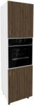 haaus Corp Turn Karo, 2 Usi, cu spatiu cuptor, Stejar Bronz/Alb, 60 x 57 x 210 cm (917425)