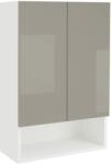 haaus Corp Baie Zed, Suspendat, 2 Usi, Gri Lucios/Alb, MDF, L 48 x l 22 x H 72 cm (922542)
