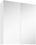 haaus Corp Baie Zed, Suspendat, 2 Usi, cu oglinda, Alb, 60 x 22 x 72 cm (920449)