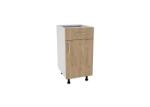 haaus Corp Baza Karo, 1 Sertar, 1 Usa, Lemn Natural/Alb, 40 x 50 x 80 cm (505011)