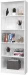 haaus Biblioteca Flint, 4 Polite, Alba, 70 x 32 x 196 cm (916411)
