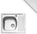 haaus Chiuveta Sanobi, 1 Cuva stanga, Inox texturat, pe blat, 58 x 51 cm (45588)