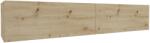haaus Comoda TV Isla, 2 Usi, Stejar Artisan, 135 x 28 x 25 cm (925512)