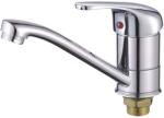 haaus Baterie Bucatarie Q-18 Sanq, pipa medie, Argintiu, cartus cu discuri ceramice D 40 mm (71573)