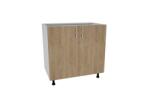 haaus Corp Baza Karo, 2 Usi, Lemn Natural/Alb, 80 x 50 x 80 cm (505035)