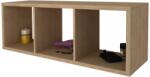 haaus Etajera Lira, 3 Casete, 25mm, Lemn Natural, 113 x 40 x 30 cm (911577)
