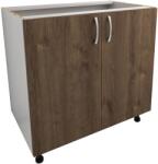haaus Corp Baza Karo, 2 Usi, Stejar Bronz/Alb, 80 x 50 x 80 cm (911874)