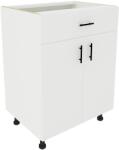 haaus Corp Baza Karo, 1 Sertar, 2 Usi, Alb, 60 x 50 x 80 cm (917234)