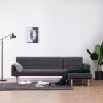 vidaXL Canapea extensibilă în formă de L, gri închis, poliester (282230) - comfy Canapea
