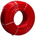 KTM /BRH PEx-Al-Pex ötrétegű cső 16x2, SZIGETELT 6mm zártcellás, piros (AL-OT-P16)
