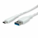 Roline Кабел Roline 11.99. 9036, USB A(м) към USB C(м), 3m, бял (11.99.9036)