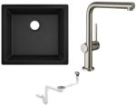 Hansgrohe Készlet konyhai csaptelep Hansgrohe Talis M54 72809800, gránit mosogató Hansgrohe S 51 43431170, 43921800