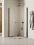 NEW TRENDY New Soleo Gunmetal Brushed zuhanykabin 100x100 cm négyzet grafit csiszolt/átlátszó üveg K-2182