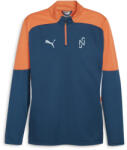 PUMA Neymar Jr Creativity 1/4-es cipzáras férfi futballpulóver S kék|narancssárga|sárga