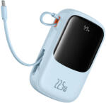 Baseus Acumulator Extern Lightning, 2x Type-C, USB, 22.5W, 20000mAh + Cablu Type-C - Baseus Qpow Pro+ (P10067103313-00) - Blue
