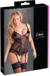 Cottelli Collection - Szalagos, csipkés női felső (fekete) (26309901051) - pleasure4you
