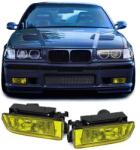  BMW E36 sárga burás H1 ködlámpa pár kerettel