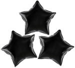 PartyPal Fólia lufi, fekete csillag, 25 cm, 3 db/cs