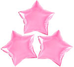 PartyPal Fólia lufi, világos rózsaszín csillag, 25 cm, 3 db/cs