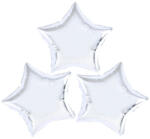 PartyPal Fólia lufi, ezüst csillag, 25 cm, 3 db/cs