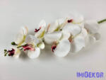  Gumis ezerett phalaenopsis orchidea ág 96 cm - Fehér-Burgundi középpel