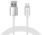 Toptel Kábel Mágneses Type 1 - USB to Micro USB - levehető csatlakozóval 1 Méter EZÜST (bliszter csomag)